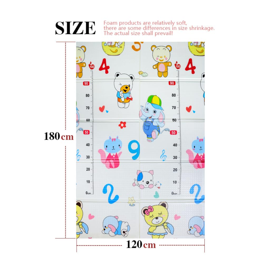 Buxibo - Dubbelzijdige Speelmat Foam - Dik XPE Foam - Kruipmat - Speelkleed - Vloermat - Baby/Peuter & Kind - Multicolor - XPE-011-200x180cm