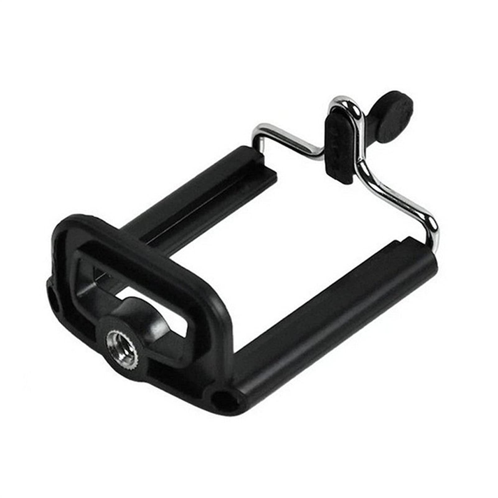 SCRUBY Schwarzes Handyhalter-Stativ für Handy-Stativ, Ständer mit 6,35 mm Mutter-Schraubenloch, Selfie-Stick, Handy-Clip-Zubehör