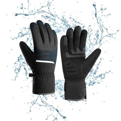 wasserdichte Winterhandschuhe,Screen Touch Handschuhe - Screen Touch Anti-Rutsch-Fäustlinge,Winddichte, warme Fäustlinge zum Laufen, Wandern, Spazierengehen, Pendeln