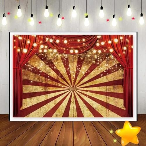 Zirkus e Zum Karneval Rotes Zelt Bunter Hintergrund Foto Dekoration Baby Shower Party Fotografie Hintergründe Banner 210X150cm