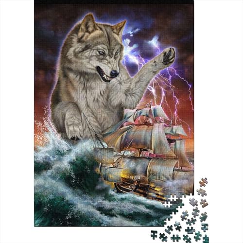 500 Teile für Erwachsene, schwierige Puzzles, Monster, Titan, Wolf, Kraken, Holzpuzzles für Teenager, Lernpuzzle, 52 x 38 cm