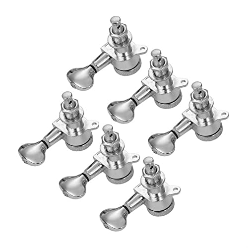 3L3R Guitar String Tuning Pegs Locking Tuner Machine Heads Knöpfe für akustische Elektrogitarren Stimmwirbel Mechaniken (Color : 2 Sliver)