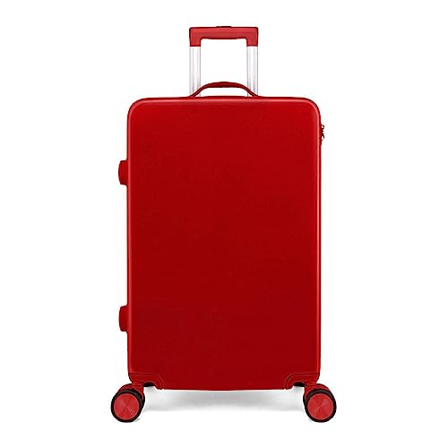 YAOSHER Gepäck, Universal-Rolltrolley 22-Zoll-Koffer 20-Zoll-Boarding-Koffer Langlebig und stoßdämpfend, Englisches Reisen (Rot 26 Zoll)