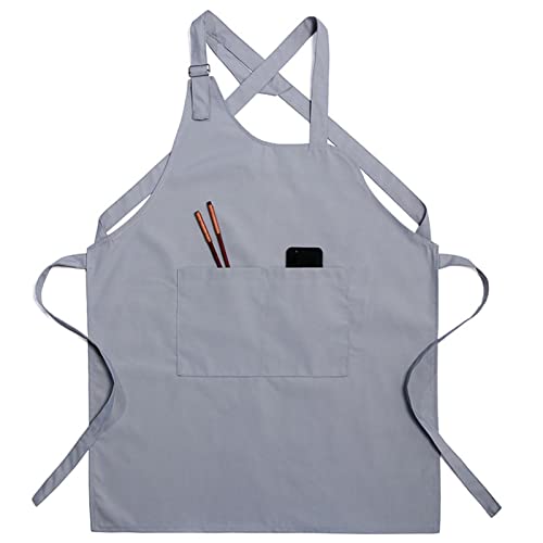 Arbeiten Schürze, Tischlerschürze Schweißerschürze Wasserfest Canvas Werkzeugschürze Herren Damen, Mann Frau, Perfekt Für Garten Keramik Werkstatt Garage (Color : Gray, Size : XL)