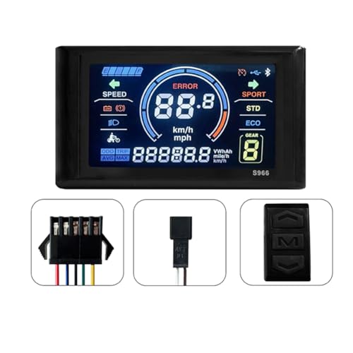 Naugan 24-72V E- LCD-S966 Buntes Display-Bedienfeld mit NFC-Funktion SM-Stecker ElektrofahrradzubehöR