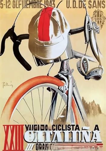 HfmQuisutron Jigsaw Puzzle 1000 Teile Radfahren Vintage Illustrationen Poster Farbe Fähigkeit Spiel Für Die Ganze Familie Erwachsene Zq49Wk