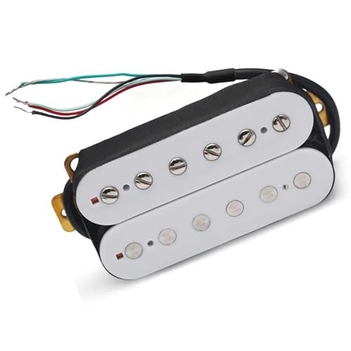 E-Gitarre Pickup Coil Spliting Pickup Humbucker Dual Coil Pickup 4 Leiter Kabel N-7,5K/B-15K Ausgang Weiß e gitarren tonabnehmer (Color : Bridge Pickup)