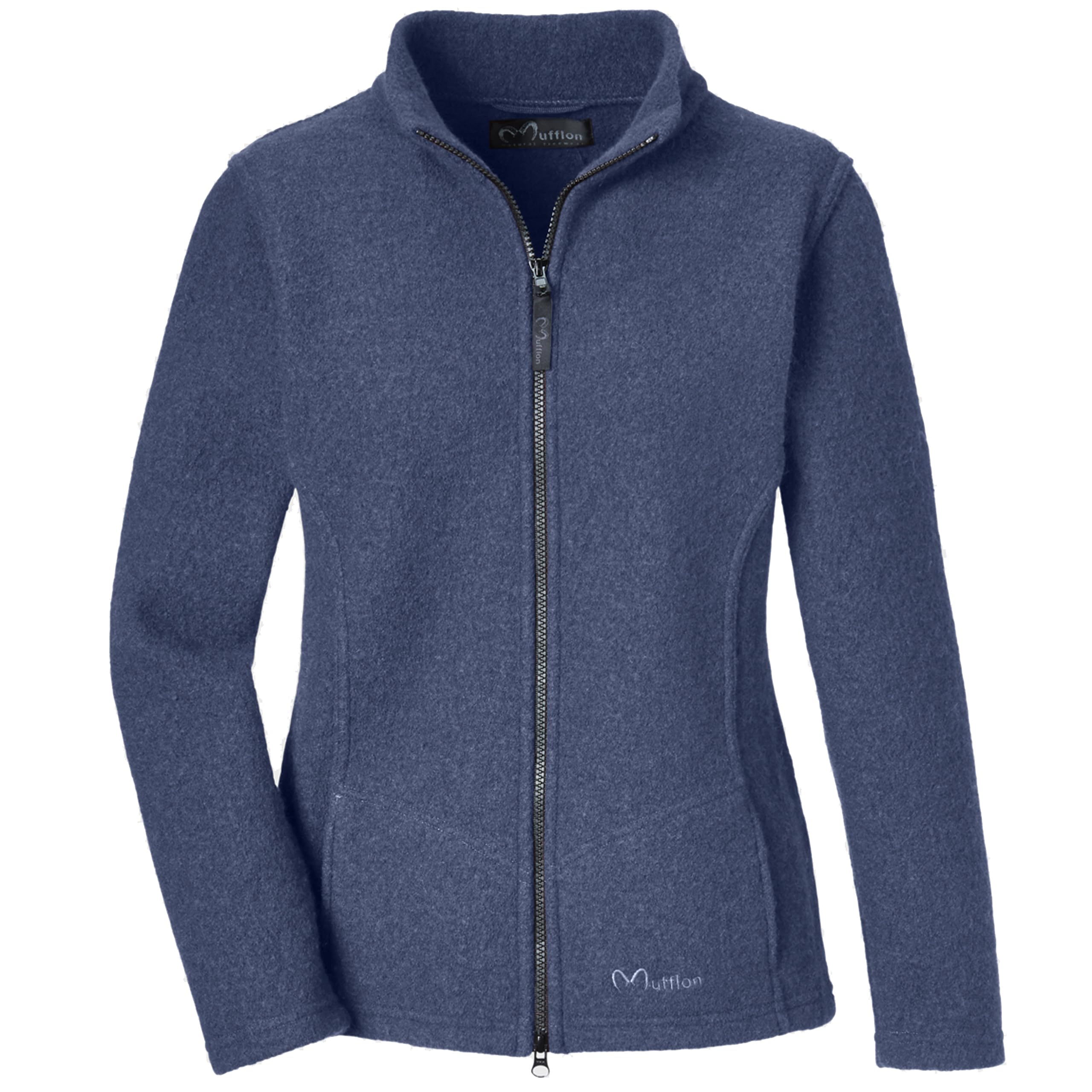 Mufflon Damen Wolljacke Mu- Jet W100 mit Stehkragen atlantic blau - L