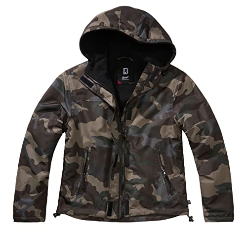 Brandit WINDBREAKER ZIPPER DAMEN GEFÜTTERT REGENJACKE WINDJACKE ARMY JACKE RV, Größe:M, Farbe:Darkcamo