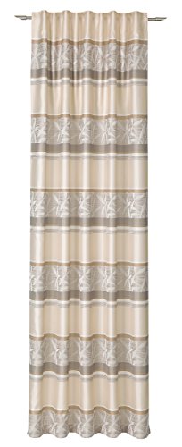 Deko Trends Schal mit Schlaufenband, Stoff, wollweiß-beige-Creme, 245 x 146 x 0.1 cm