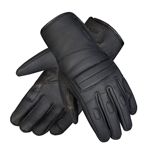 Ozone Rookie Lady Leder Motorradhandschuhe für Frauen Knöchel und Fingerschützer Anatomisches Design Außennähte