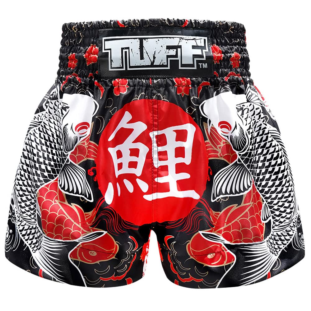 Tuff-ms638-blk, Sportbekleidung, Muay Thai-Shorts, für Kick-, Kampfsport-Training, Turnkleidung, Größe M