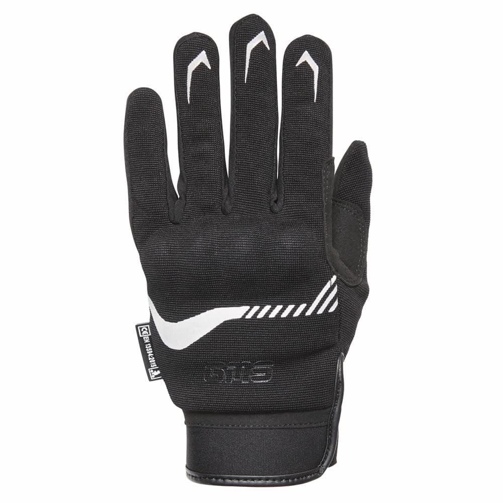 GMS Jet-City Motorradhandschuhe Schwarz/Weiß XL