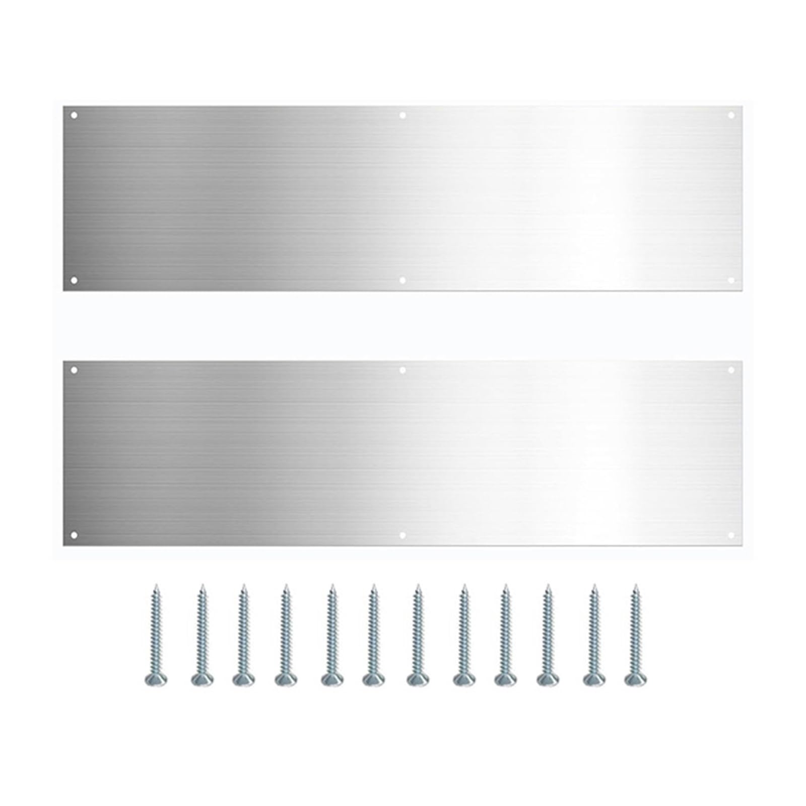 Uitndvyte 2 x Türtrittplatten für Außentüren, um Kratzer durch Haustiere zu verhindern, Metallplatte mit Schrauben, um das Treten der Tür zu verhindern