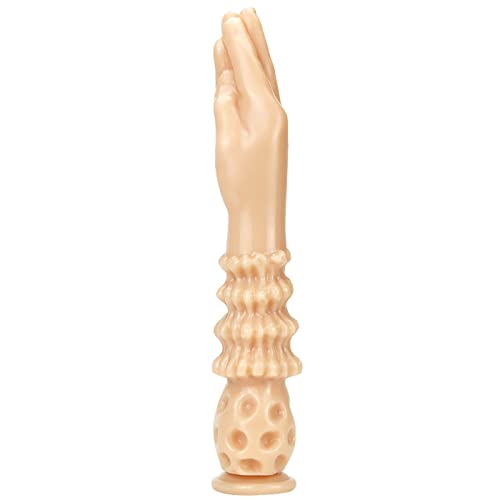 ATTAWA Handform Soft Dildo mit Starkem Saugnapf Weicher und geschmeidiger Analdildos Extra Große Analplug G-Punkt Stimulator Analsexspielzeug Anal Sexspielzeug für Erfahrene Spieler,Flesh,37cm