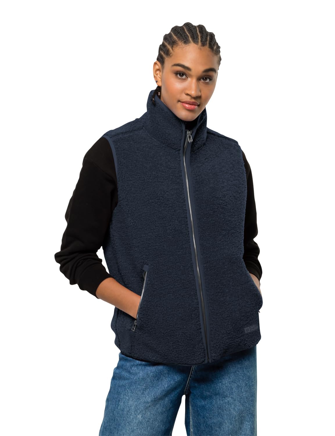 Jack Wolfskin Damen High Curl Vest W Fleece-Jacke, Night Blue, S