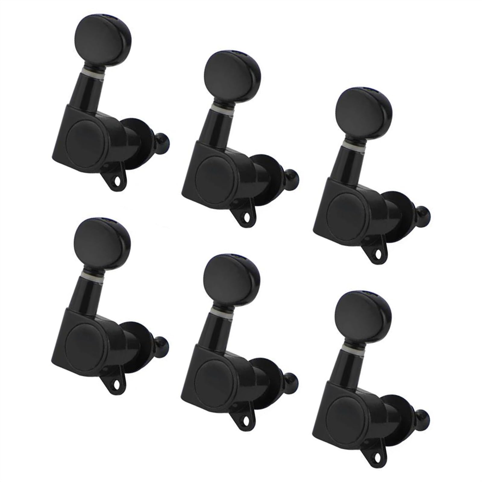 Strings Tuning Pegs Mechaniken Für Gitarre 6 Stück schwarze Stimmwirbel für E-Gitarre, Mechaniken, 6R-Stimmwirbel, Tasten, kleiner Knopf