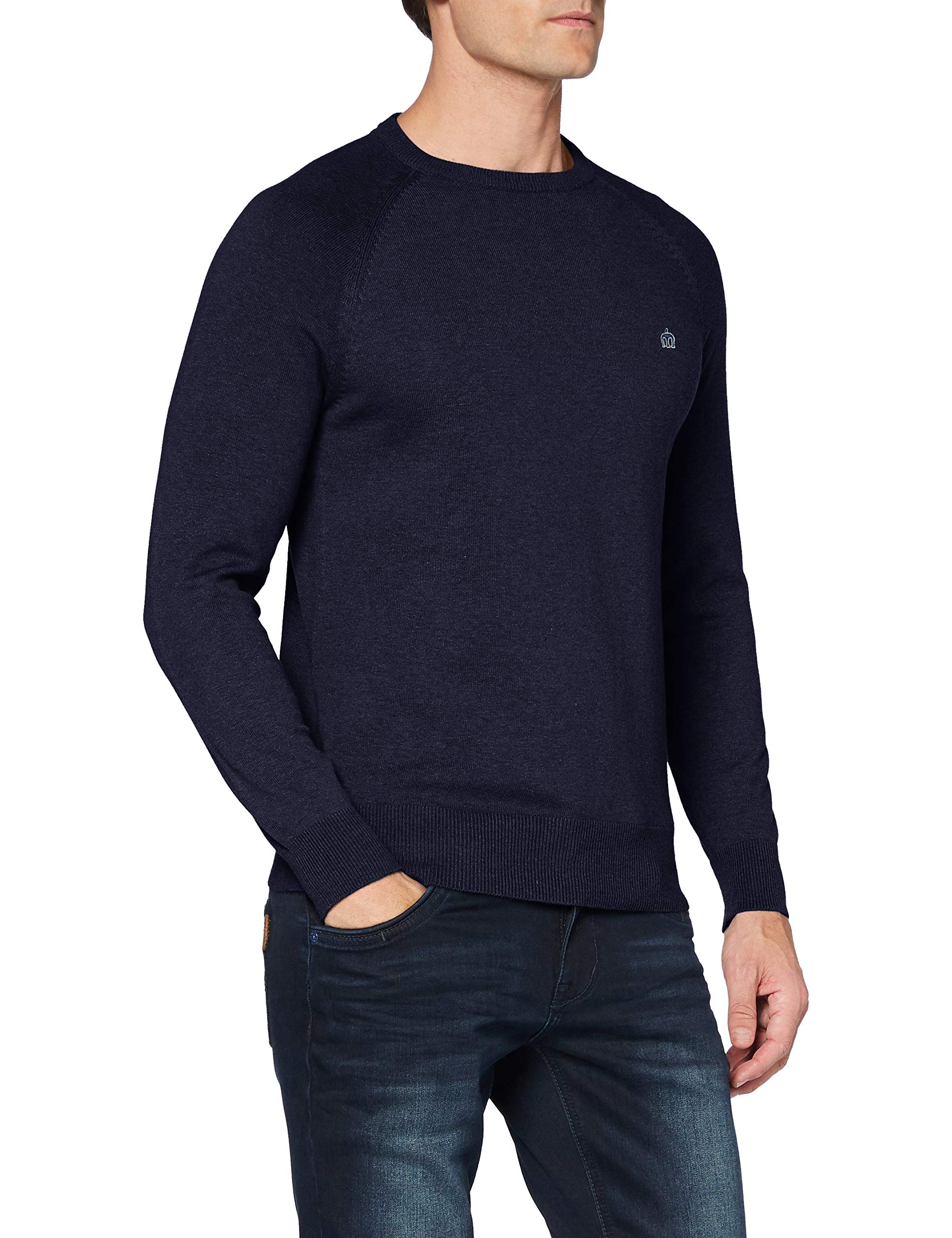 Merc Herren Berty Cashmere Blend Jumper mädchen Pullover, Blue, M