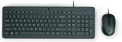 HP 150 - Tastatur-und-Maus-Set - USB - QWERTY - Englisch - Schwarz - für HP 15, 21, 27, Chromebook 14, ENVY 15, Pavilion 15, Pavilion Gaming 15, TG01, Spectre x360