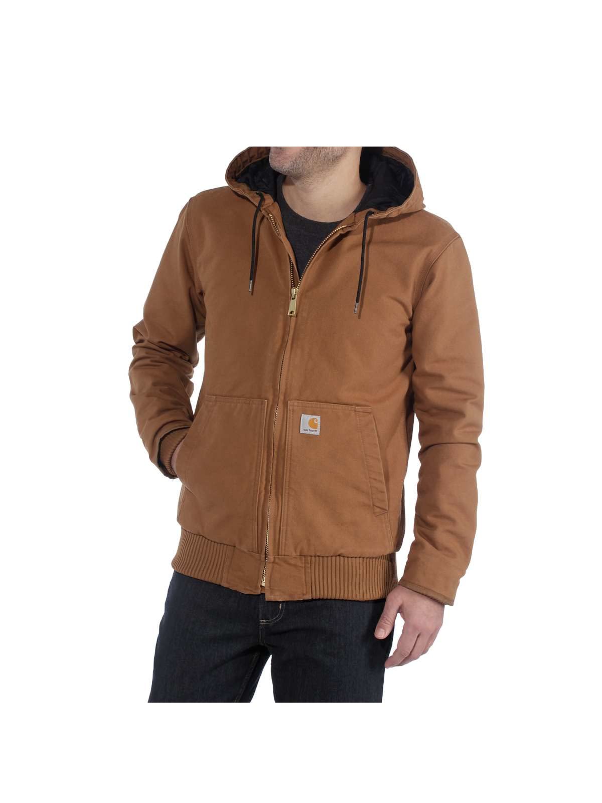 Carhartt, Herren, Weite, isolierte Freizeitjacke aus ausgewaschenem Segelleinen, Carhartt® Braun, XL