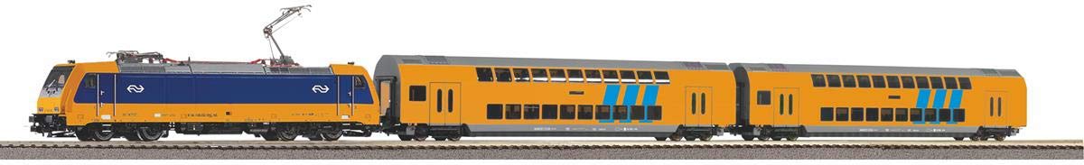 Piko S-Set E-Lok Personenzug mit 2 Doppelstocksitzwagen NS A-Gleis & B V