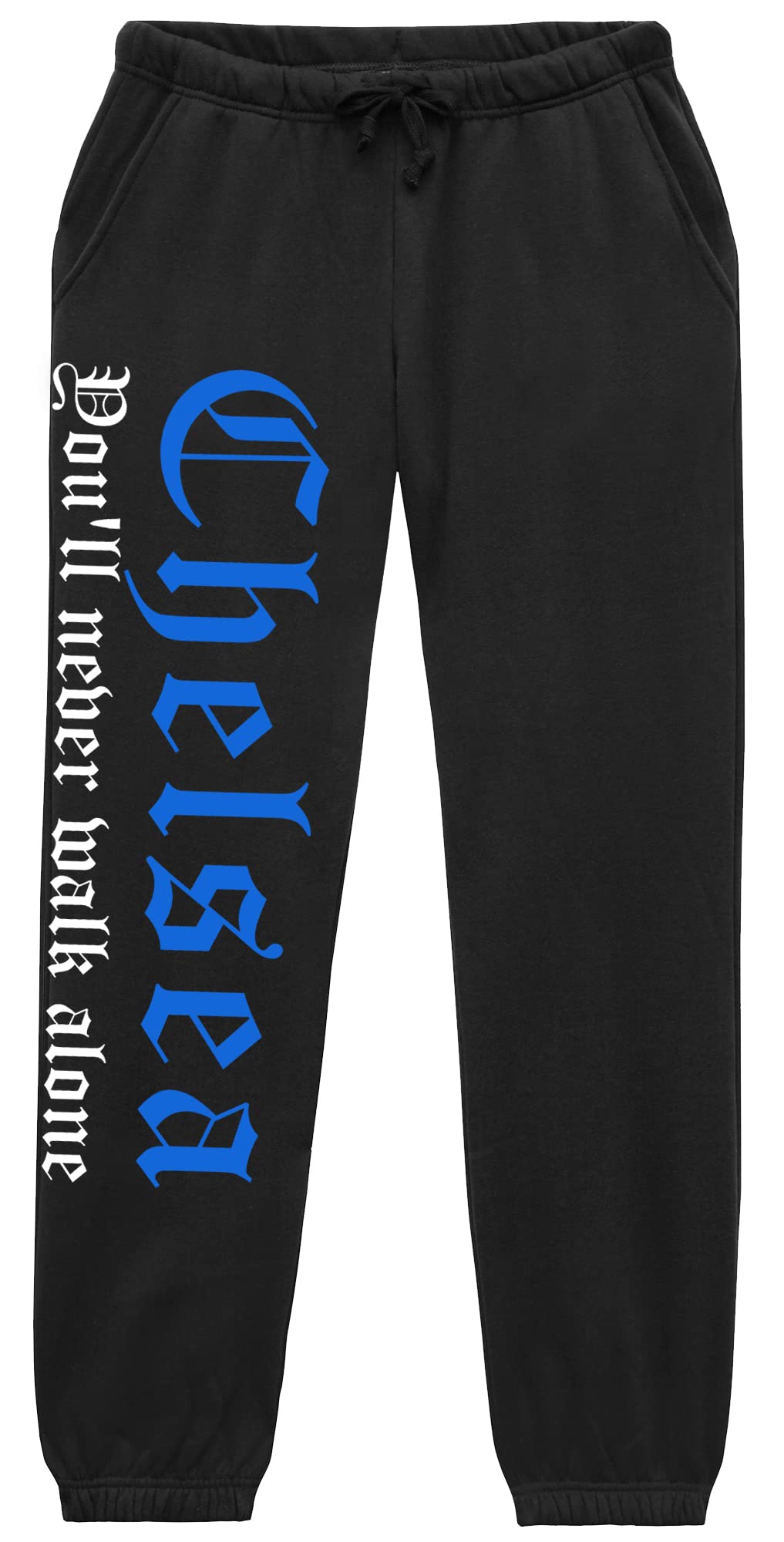 Chelsea Never Walk Alone Jogginghose | Chelsea Hose Herren Fussball Ultras Sport Freizeit | (XL)