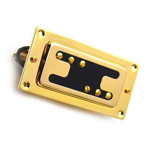 Gold Two Line 6 Loch E-Gitarre Humbucker Pickup für 6-saitige Gitarren-Bass-Teile Single-Coil-Tonabnehmer (Color : Bridge)