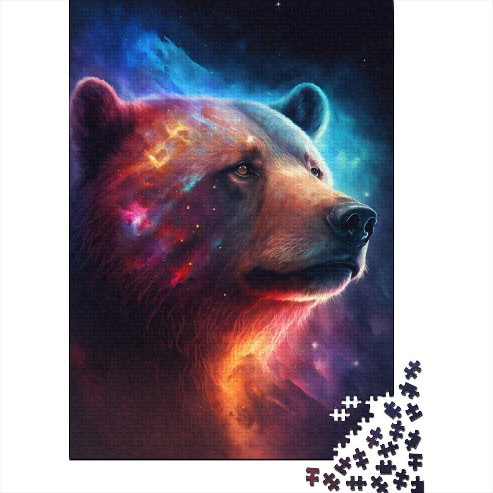 1000-teiliges Puzzle für Erwachsene Teenager, Star Bear für Erwachsene, schwierige Puzzles, schwierige, anspruchsvolle Puzzles, 1000 Teile (Größe: 75 x 50 cm)