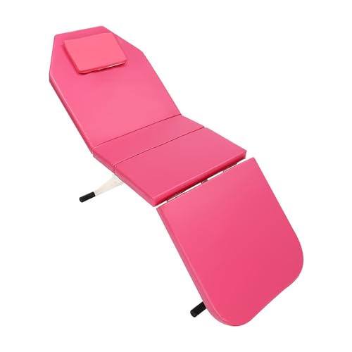 Fridgestea Massageliege Klappbar, 3 Zone tragbare Massagebank Massagetisch Kosmetikliege mit Kopfstütze für Kosmetik, Spa, Salon, Tattoo 182 * 60cm (Rosa)