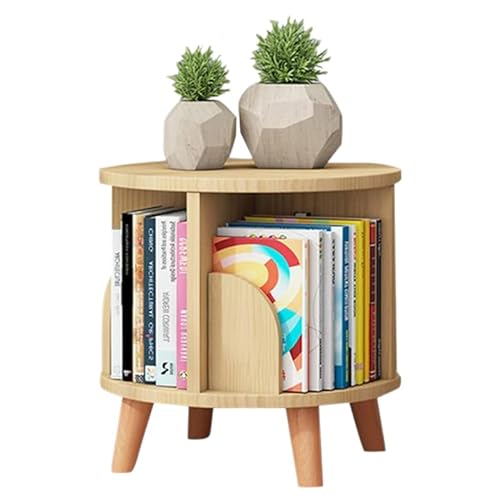 Bücherregale, Holz Drehbares Bücherregal, 360 Display Floor Standing Bookcase Storage Rack, für Kinder&Erwachsene Multi-Functional Bookshelf Organizer, für Schlafzimmer Wohnzimmer Arbeitszimmer Büro