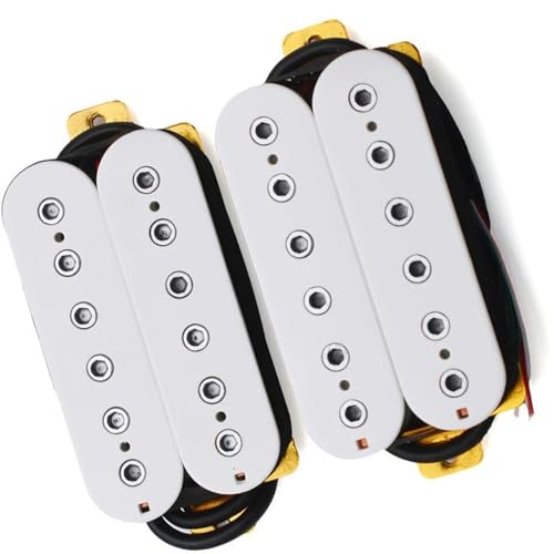 Weißer 6-saitiger E-Gitarren-Tonabnehmer, Humbucker, Dual-In-Line, verstellbare Sechskantschraube Single-Coil-Tonabnehmer