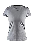 Craft Damen Training Wear Advanced Essence Short Sleeve Slim Trikots, dk Grey Melange, M