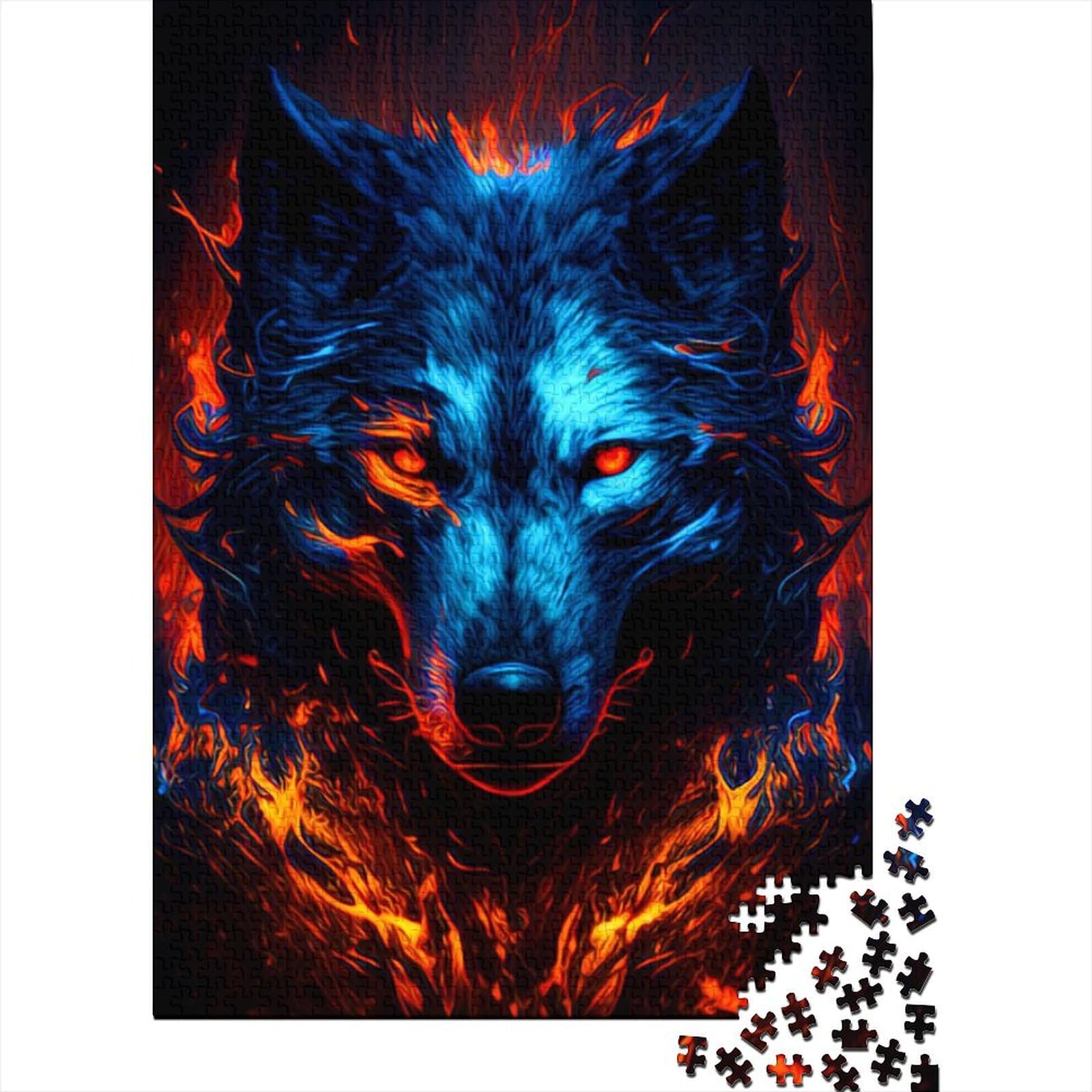 Wolf-Puzzles für Erwachsene, Puzzles 1000 Teile für Erwachsene, schwierige Puzzles, Spielspielzeug für Erwachsene, Familienpuzzles, Geschenk, 75 x 50 cm