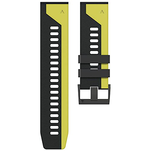 OPKDE 26 22 mm Silikon-Schnellverschluss-Uhrenarmband für Garmin Fenix 6 6X Pro 5X 5Plus 3HR S60 935 Enduro MK2 MK2i Easyfit Armband, 26mm Descent MK2 MK2, Achat