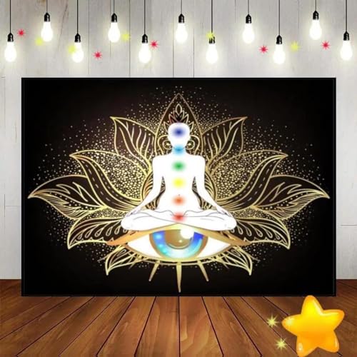 Yoga Hängen Spirituell Foto Hintergrund Party Cust Geburtstag Hintergrund Dekoration 300x200cm