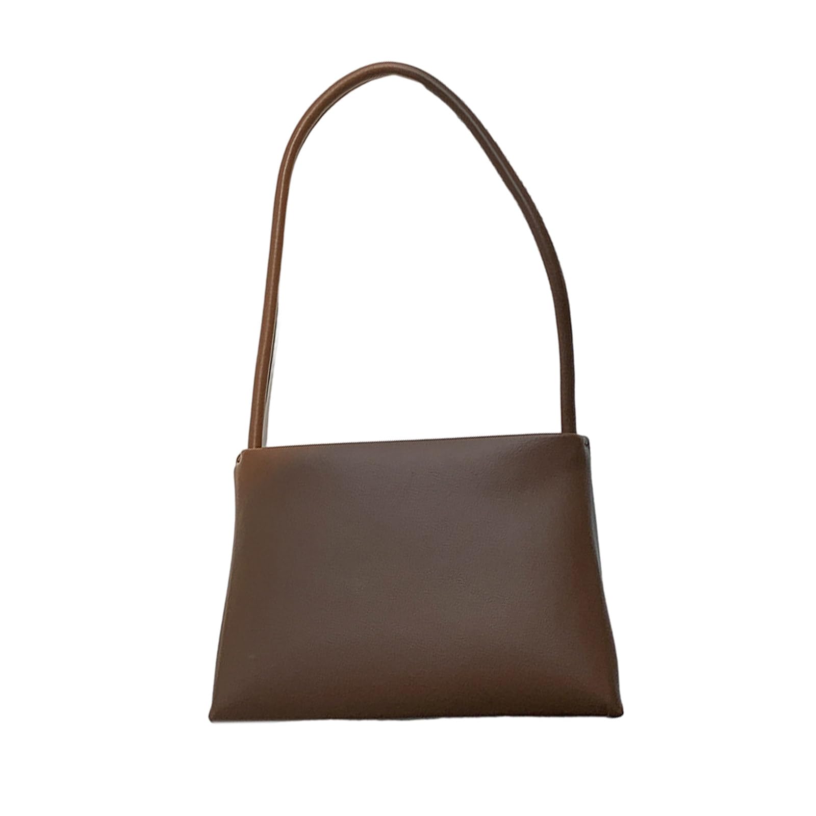 ohodhmnu 2023 Schultertaschen für Damen, einfarbig, für Mädchen, Damen, Geldbörse, Unterarmtasche, trendige Achseltasche, modische Freizeithandtasche, coffee, with ribbon