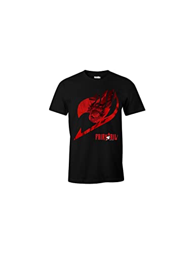 Fairy Tail Logo Männer T-Shirt schwarz L 100% Baumwolle Anime, Fan-Merch, TV-Serien