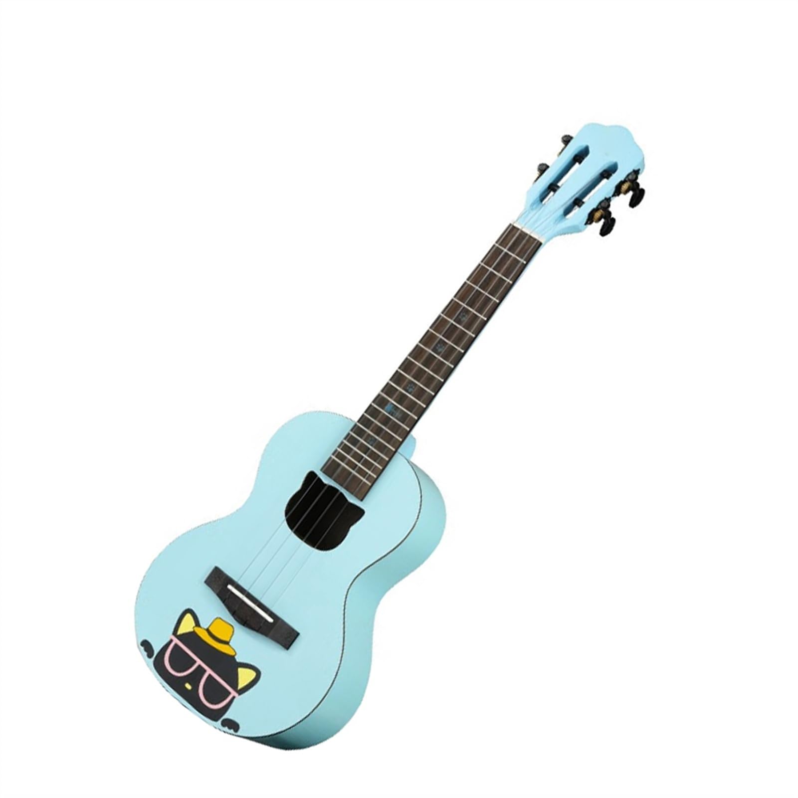 23-Zoll-Ukulele Mit Blauem Mahagoni-Korpus, Palisander-Griffbrett, 4-saitige Kleine Ukulele-Gitarre Für Anfänger Ukulele Einsteiger Kit