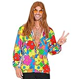 W WIDMANN MILANO Party Fashion - Hemd Hippie, Hipster, Flower Power, 60er Jahre Outfit, Faschingskostüme