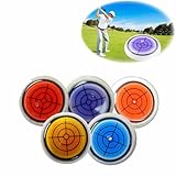 YunYou Golf Ball Marker Round Cap Clip Mark with Level Function,Golf Ball Marker Round Cap,Golf Ball Marker Hat Clip,Golf Hat with Magnetic Ball Marker,Golf Ball Line Marker Tool Accessories (1set)