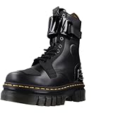 DR. MARTENS Damen 10 Eye Boots, Black Nappa Lux & Black Ajax & Black Soft Patent Pu, 41 EU