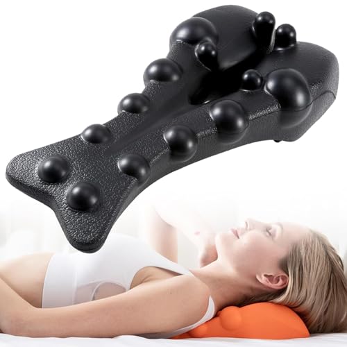 Relieflylab Trapezius Stretcher, Therapoint Trapezius, Therapoint-Triggerpunkt-Massagegerät, Triggerpunkt-Massagegerät, Nacken- und Schulterentspanner (Orange) (schwarz)