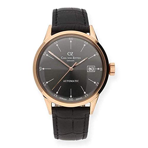 Carl von Zeyten Herren Analog Automatik Uhr mit Leder Armband CVZ0002RGU