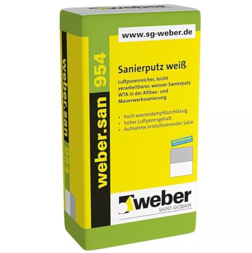 weber.san 954, 25kg - Sanierputz weiß