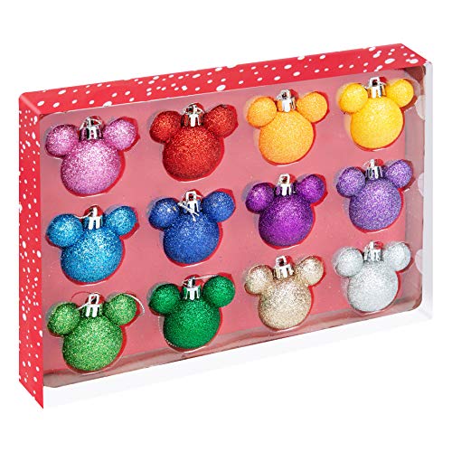 Disney Christmas by Widdop and Co Glitter Mickey Regenbogen Kugeln 12 Stück