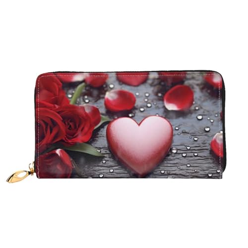 DENMER Gelbe Blumen Schmetterlinge Leder Geldbörse Kunstleder mit metallischem Reißverschluss geräumiges und stilvolles Accessoire für moderne Frauen Produkt, Valentinstag, Einheitsgröße, Modern