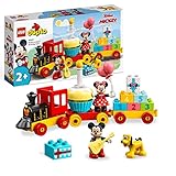 LEGO DUPLO | Disney Mickys und Minnies Geburtstagszug, Zug-Spielzeug mit Kuchen und Ballons, inkl. Micky und Minnie Maus-Figuren, Geschenk für Kleinkinder, Mädchen und Jungen ab 2 Jahren 10941