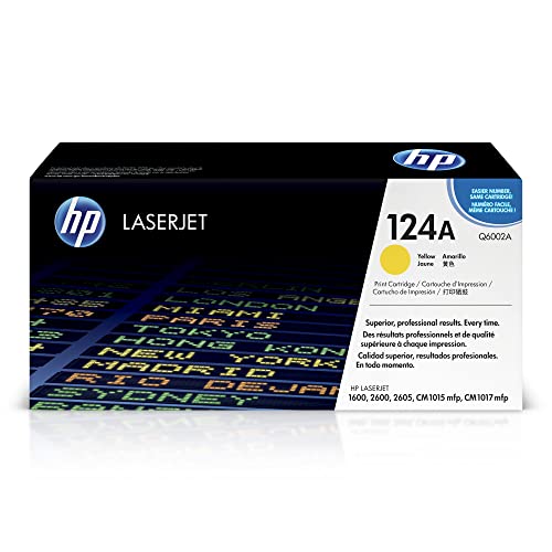 HP 124A (Q6002A) Gelb Original Toner für HP Color Laserjet 2600, 2605, 1600, CM1016, CM1017