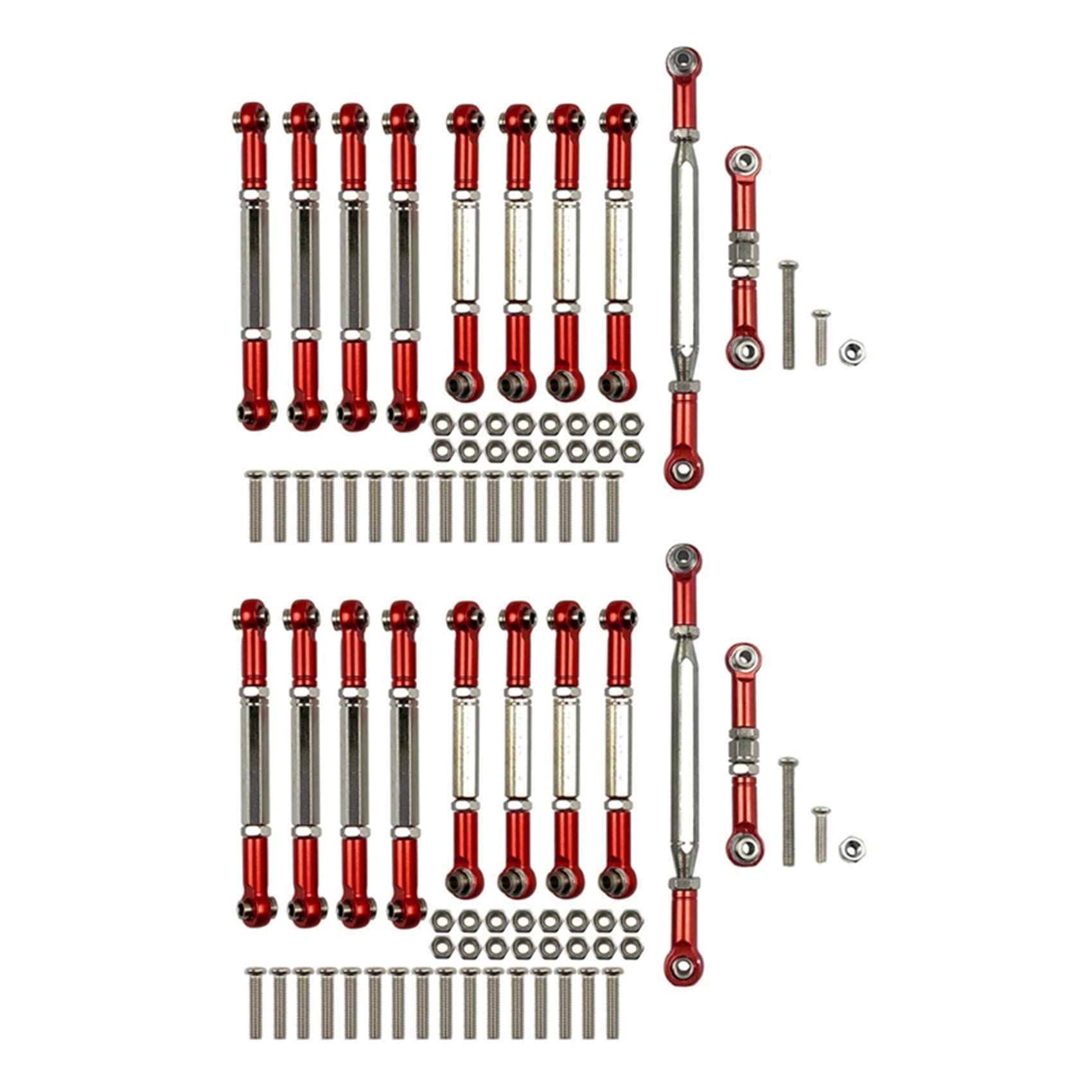SICOSALT 2 Satz für MN D90 D91 D96 D99S MN99S MN90 1/12 RC Auto Upgrade Zubehör Metall Zugstange Lenk Stange Satz Teile, RD