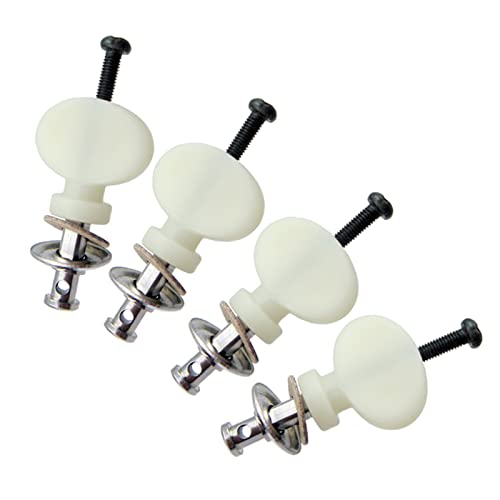 Gitarren Stimmwirbel Set von 4 Ukulele Saiten Tuning Pegs Pin Maschinen Tuner für Ukulele Klassische Gitarre 4 String (Color : White)